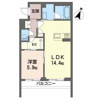 サンシティ八山田 A棟【1階】の間取り