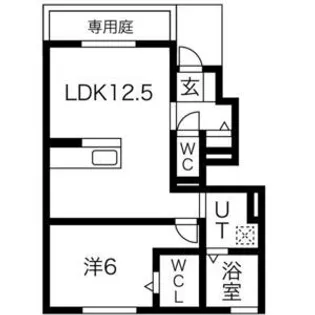 グランツコート三笠 A棟【1階】の間取り