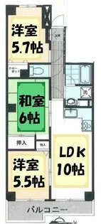 センチュリー武里【3階】の間取り