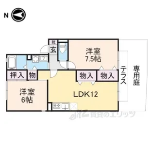 ラークハイム2【1階】の間取り