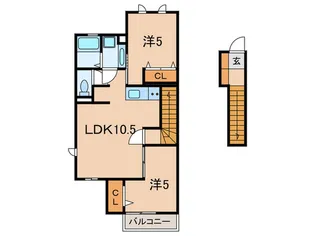 アイリス【2階】の間取り
