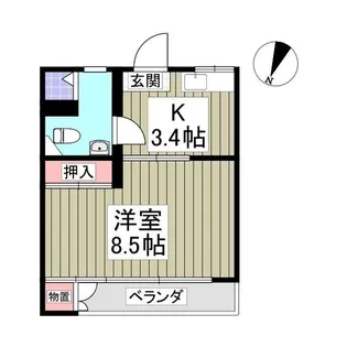 第2白楽マンション【2階】の間取り