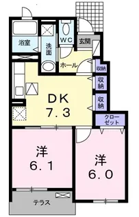 ブルーマーリン C【1階】の間取り