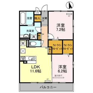 ヴィヴァーチェ【3階】の間取り