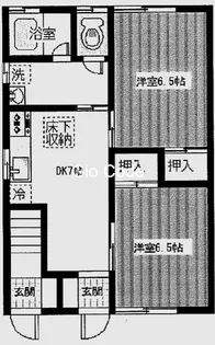 サンヒルズ稲荷A棟【1階】の間取り