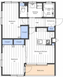VERONA A棟【1階】の間取り