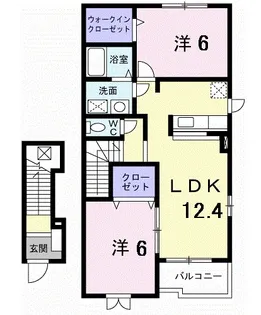 アプリコット B【2階】の間取り