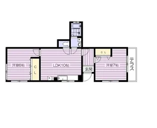コーポナカガワ【1階】の間取り