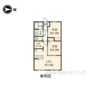 CantisLazy2【1階】の間取り