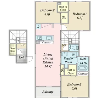 アーブルA棟【2階】の間取り