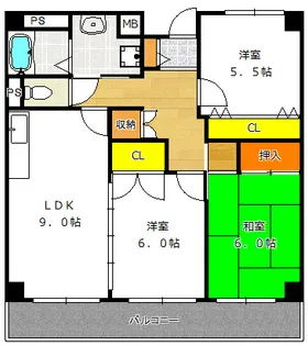 リバージュ伊藤【2階】の間取り