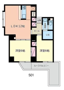ウィンベルデュエット小岩【5階】の間取り