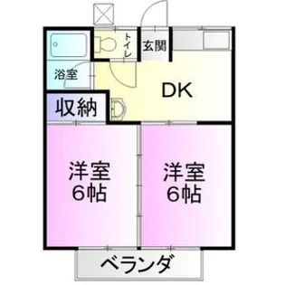 コーポ並木【1階】の間取り