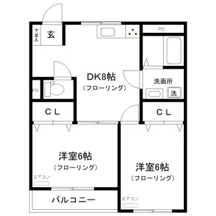 サンハイツ中村【1階】の間取り