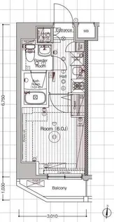 ブライズ蒲田WEST【1階】の間取り