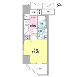 コンフォリア西蒲田【2階】の間取り