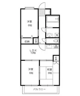 ビューティフル長瀬【3階】の間取り