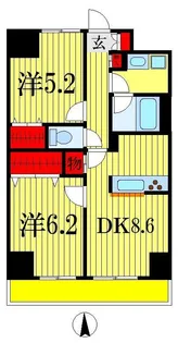 ウィルテラス千葉中央【9階】の間取り