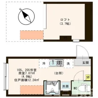 TNフォレスト北千住【2階】の間取り
