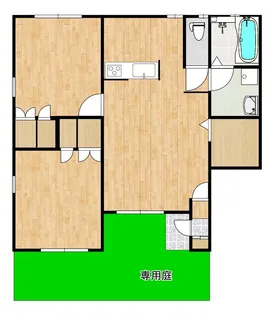ボヌールK B棟【1階】の間取り