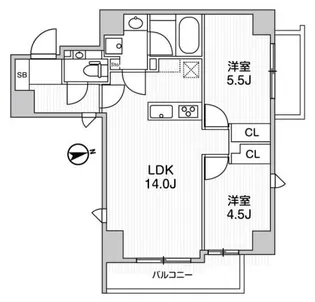 ライトハウス元浅草【8階】の間取り