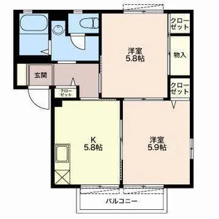 ファミールC【2階】の間取り