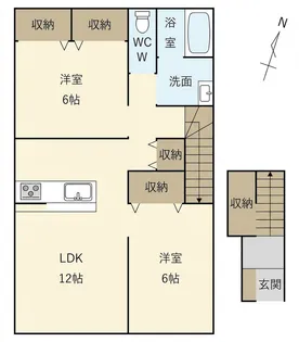 メゾンサンライズ【2階】の間取り