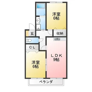 トークヴィレッジIII B棟【1階】の間取り