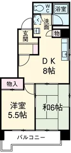 コーラル志賀【4階】の間取り
