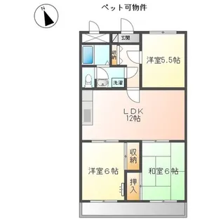 リバーサイドソシア【4階】の間取り
