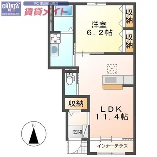 ヴァンベール【1階】の間取り