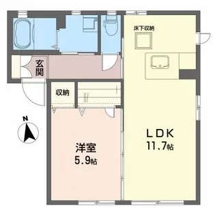 メゾンオノタキ【1階】の間取り