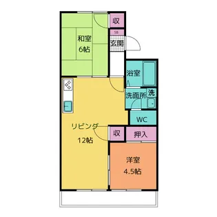 エスペランス桃山E棟【2階】の間取り