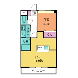 シャンビラージュII【3階】の間取り