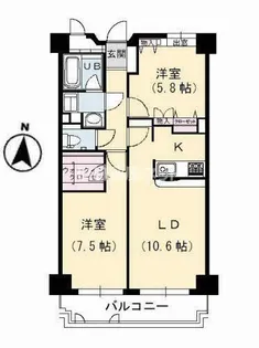 メゾン・ド・ナリヤ B棟【5階】の間取り