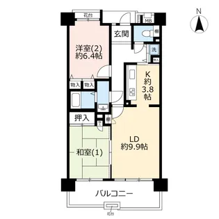 URアクシス東四つ木【6階】の間取り