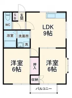 ハッピーハイツ【2階】の間取り