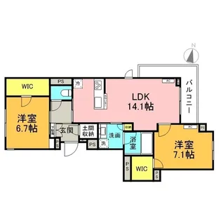 ラ リノ【2階】の間取り