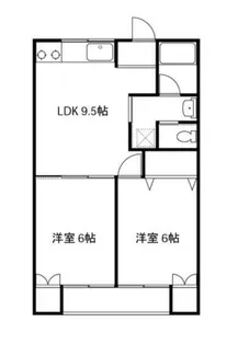 ビバハイツ弐番館【1階】の間取り