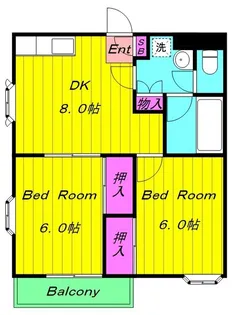 ジョイフルMT【2階】の間取り
