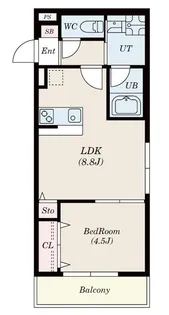 オハアスール【3階】の間取り