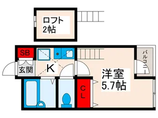 コーポラスあさひ【2階】の間取り