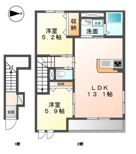 ロココハイム【2階】の間取り