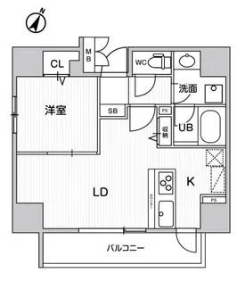 LUNIQ日本橋【9階】の間取り