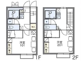 レオパレス幸田B【1階】の間取り