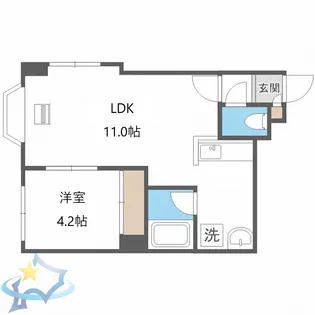 ハートレー7条館【5階】の間取り