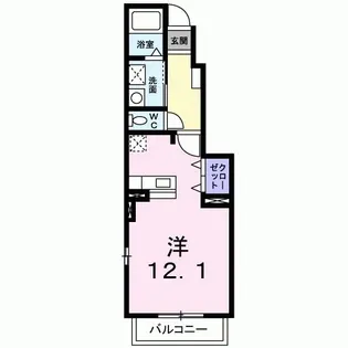 レジデンス佐々木V【1階】の間取り