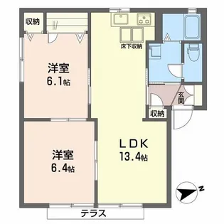 シャルマン メゾン A棟【1階】の間取り
