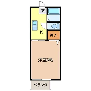 シティハイム高下B棟【1階】の間取り
