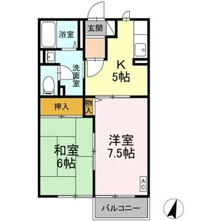サンパティーク【1階】の間取り